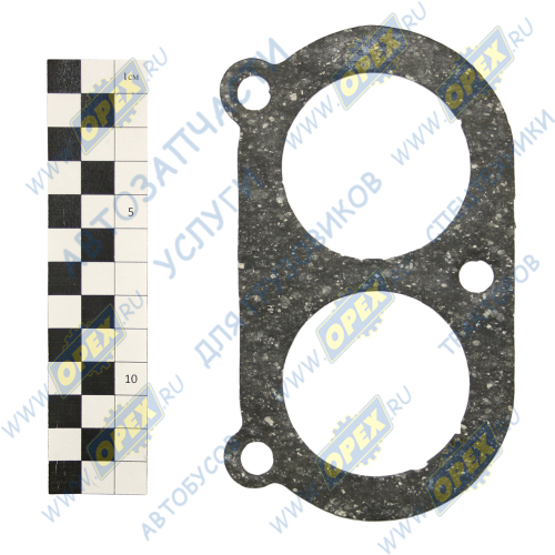 7406.1303214-10 Прокладка С/Ф; патрубка водяной коробки 82х148х1 фвнутр=56х2 3отв.ф8; (0.4) Techno Drive